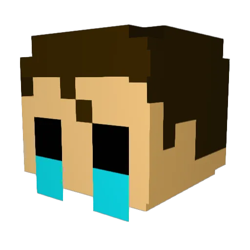 guiruxp Minecraft avatar head, 3D render