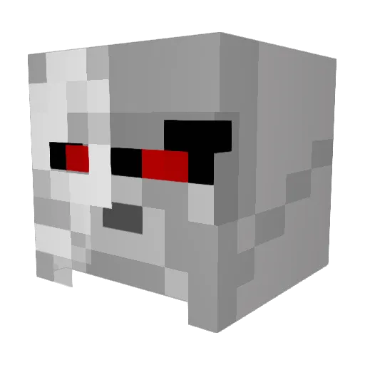 guitarflat Minecraft avatar head, 3D render