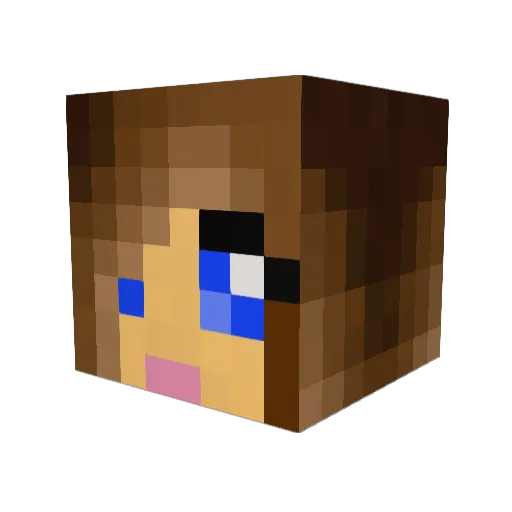 guitartess Minecraft avatar head, 3D render