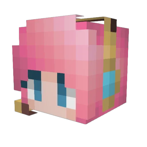 guitgummy Minecraft avatar head, 3D render
