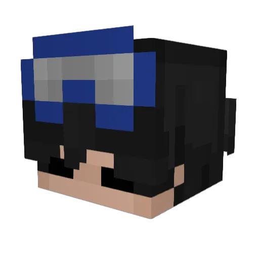 guithoTheGoat Minecraft avatar head, 3D render