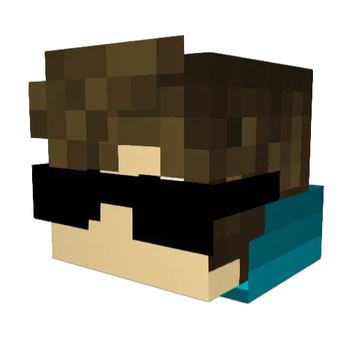guitivo Minecraft avatar head, 3D render