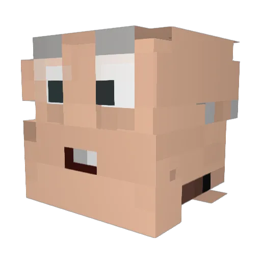 guiwpe Minecraft avatar head, 3D render
