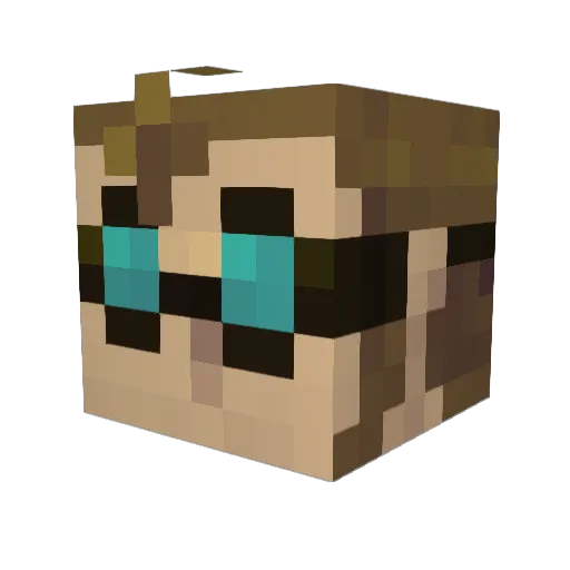 gukid Minecraft avatar head, 3D render