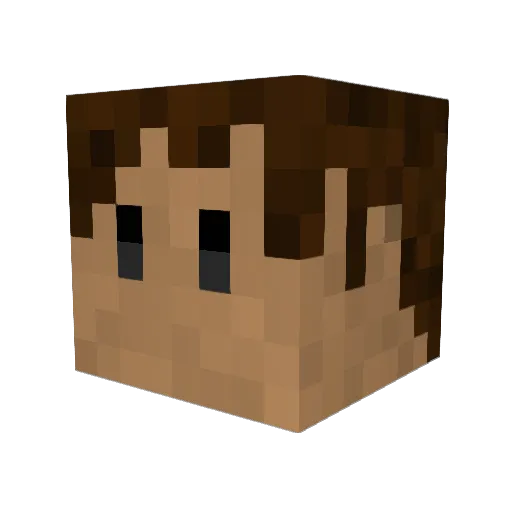gulag Minecraft avatar head, 3D render