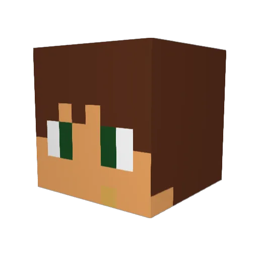 gulddrengen1 Minecraft avatar head, 3D render