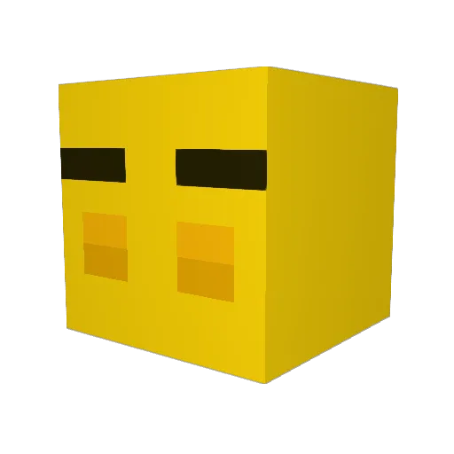 gulfish Minecraft avatar head, 3D render