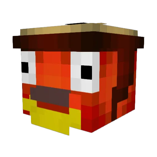 gumaro Minecraft avatar head, 3D render