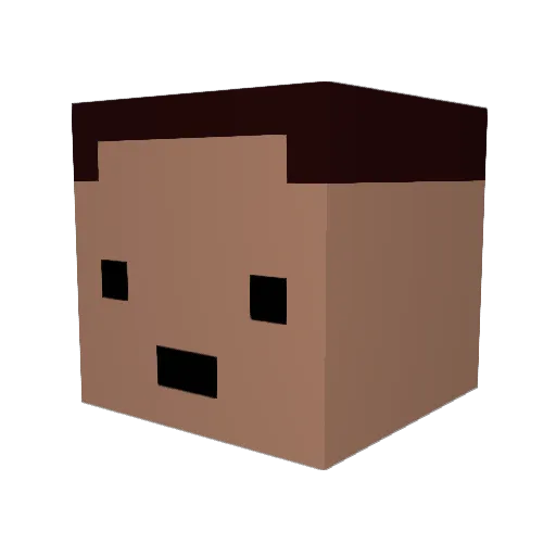 gumiis Minecraft avatar head, 3D render