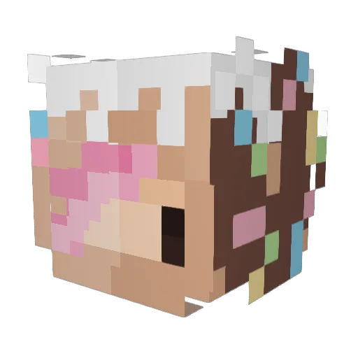 gumimachi Minecraft avatar head, 3D render