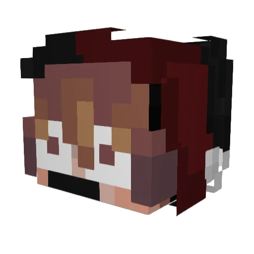 gummeei Minecraft avatar head, 3D render