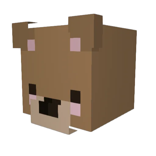gummydinoo Minecraft avatar head, 3D render