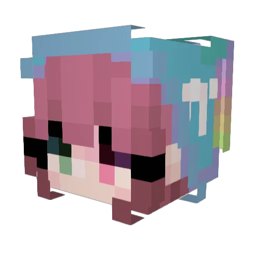gummytea_ Minecraft avatar head, 3D render