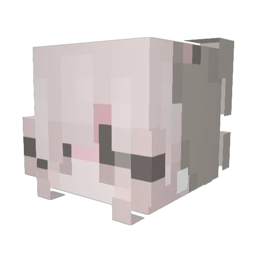 gumoholic Minecraft avatar head, 3D render