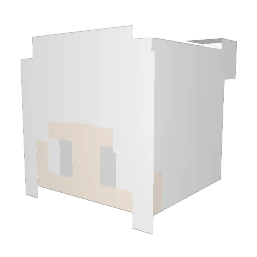 gun7_super Minecraft avatar head, 3D render