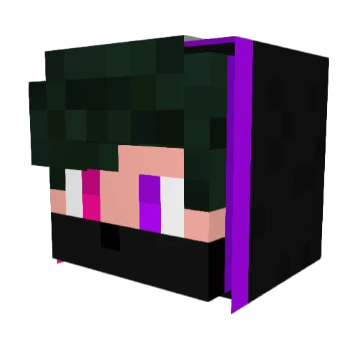 guna_yt Minecraft avatar head, 3D render