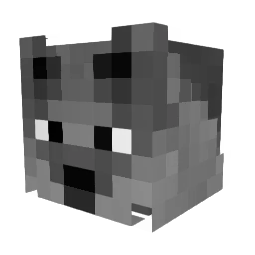 guncraftMC Minecraft avatar head, 3D render