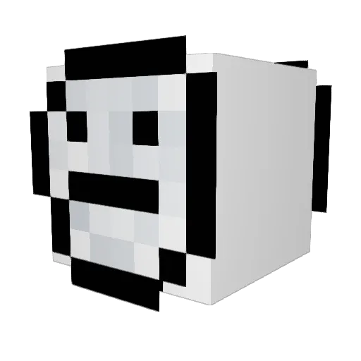 gungel Minecraft avatar head, 3D render