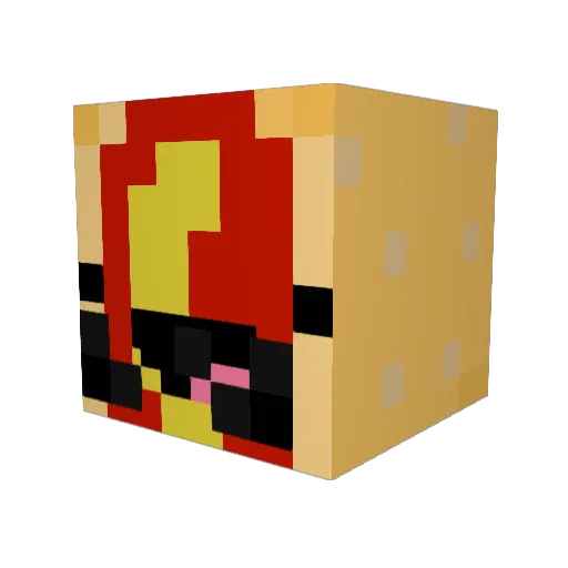 gunhader Minecraft avatar head, 3D render