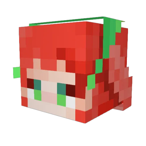 gunida Minecraft avatar head, 3D render