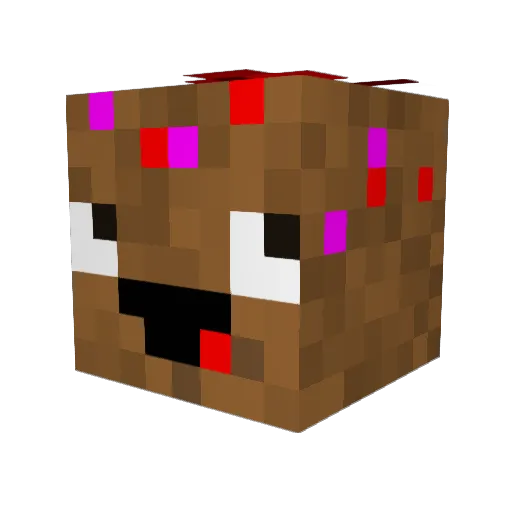 gunnboy Minecraft avatar head, 3D render