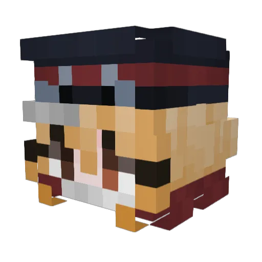 gunnko Minecraft avatar head, 3D render