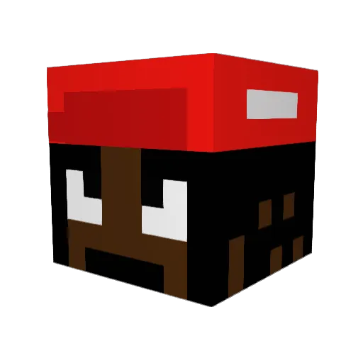 guns_man Minecraft avatar head, 3D render