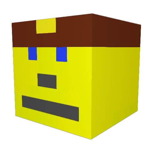 gunshotsSS Minecraft avatar head, 3D render