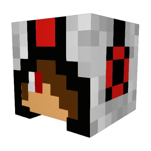 guntrX Minecraft avatar head, 3D render