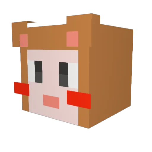 gunwoo29 Minecraft avatar head, 3D render