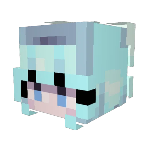 gunwoo_8 Minecraft avatar head, 3D render