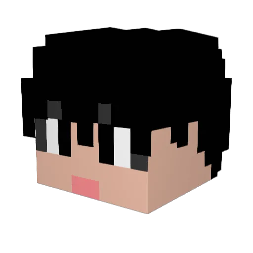 gunwoo_player Minecraft avatar head, 3D render