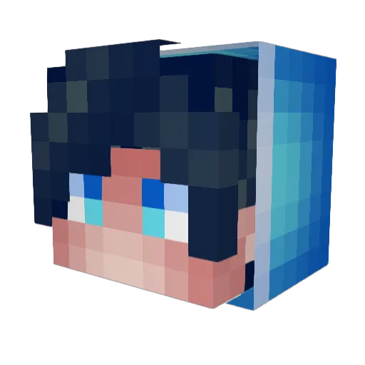 guozixuan Minecraft avatar head, 3D render