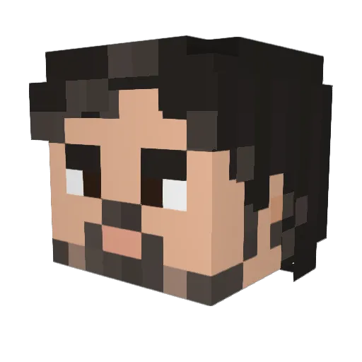 gupenafiel Minecraft avatar head, 3D render