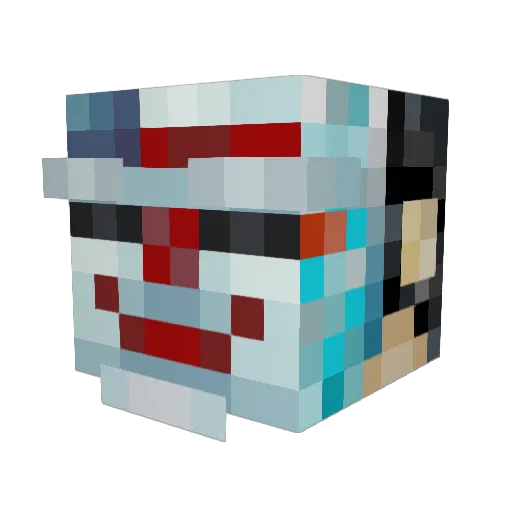 gupo12 Minecraft avatar head, 3D render