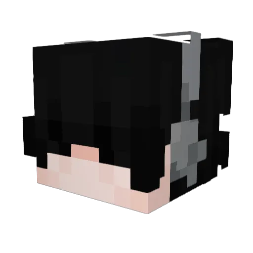 gupt Minecraft avatar head, 3D render
