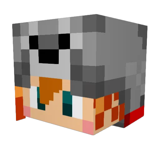 guracchi Minecraft avatar head, 3D render