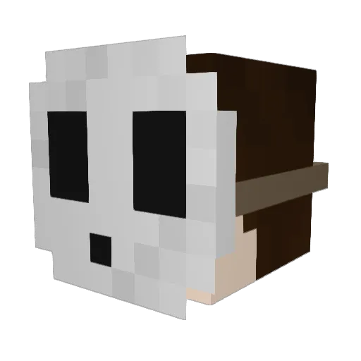 gurb_ Minecraft avatar head, 3D render