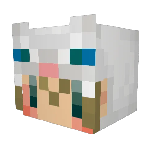 gurizaiyu Minecraft avatar head, 3D render