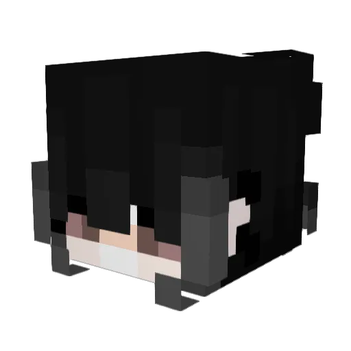 gurokawa Minecraft avatar head, 3D render