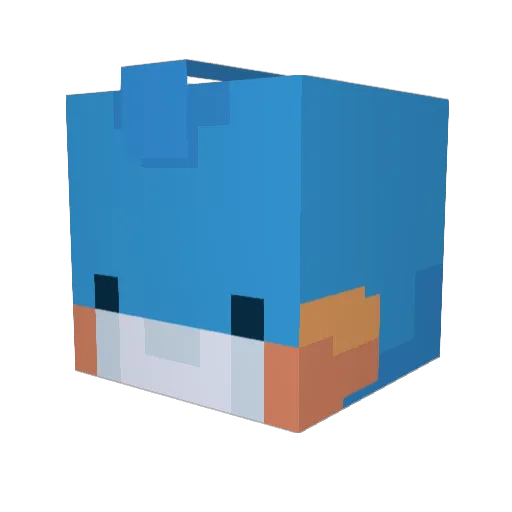 gus_a Minecraft avatar head, 3D render