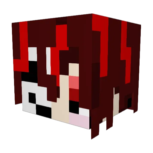 gushagusha Minecraft avatar head, 3D render