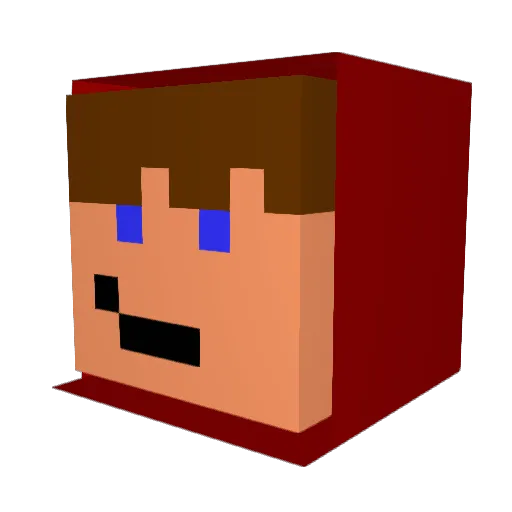 gusmenocal Minecraft avatar head, 3D render