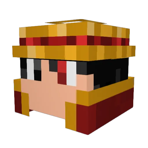 gustavobecker Minecraft avatar head, 3D render