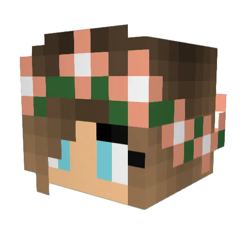 gustenball Minecraft avatar head, 3D render