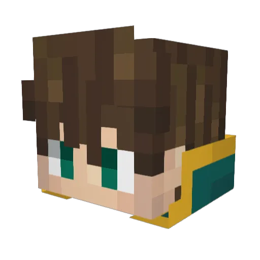 gustenet Minecraft avatar head, 3D render