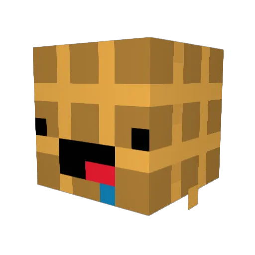 gustinhadn Minecraft avatar head, 3D render