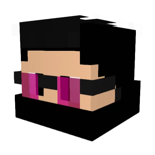 gustoka Minecraft avatar head, 3D render