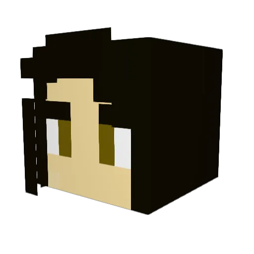 gustord Minecraft avatar head, 3D render