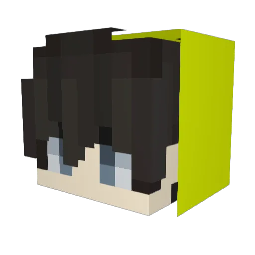 gusttavo_14 Minecraft avatar head, 3D render